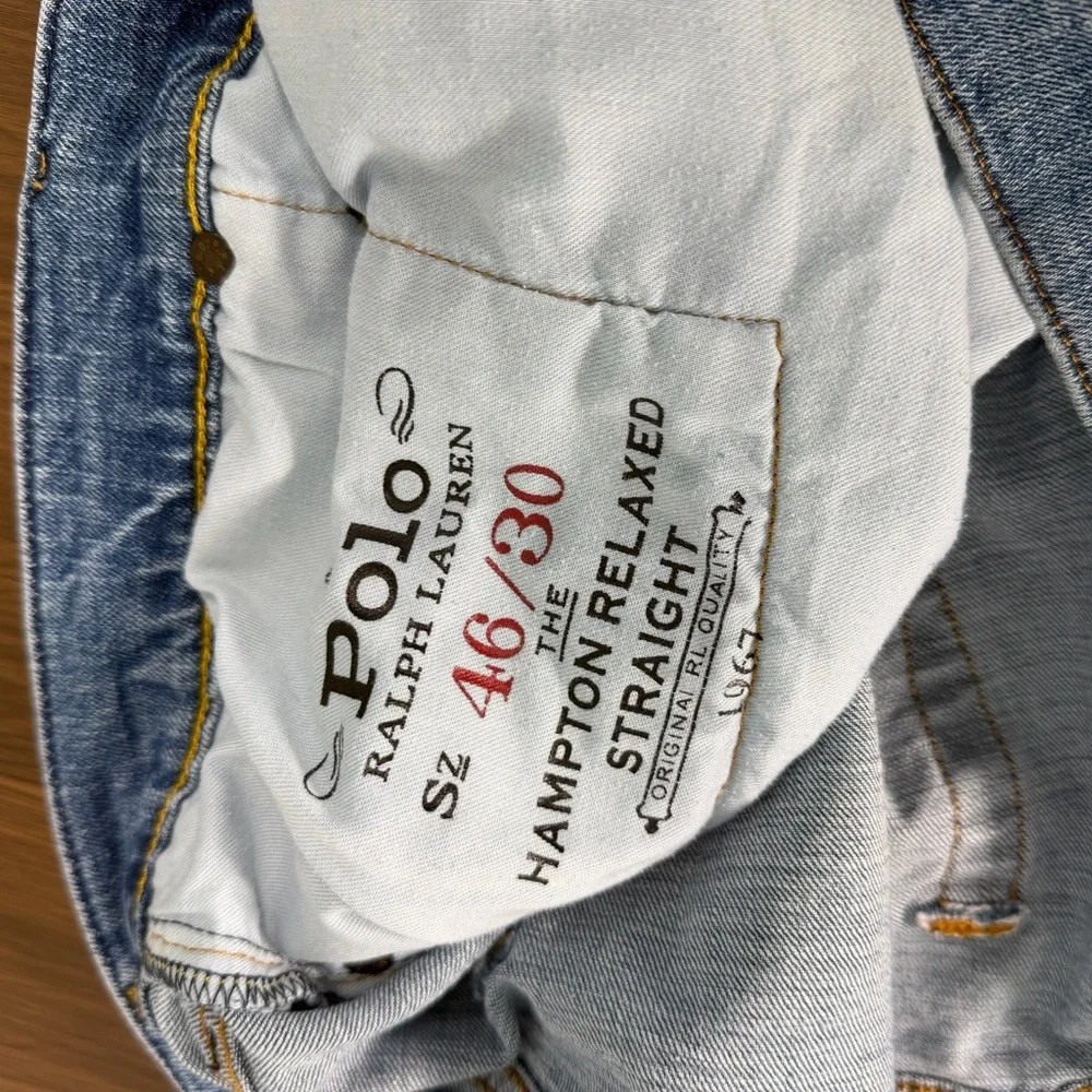 Polo Ralph Lauren Med Blue Hampton Relaxed Straight Men's Jeans‎ 46x30